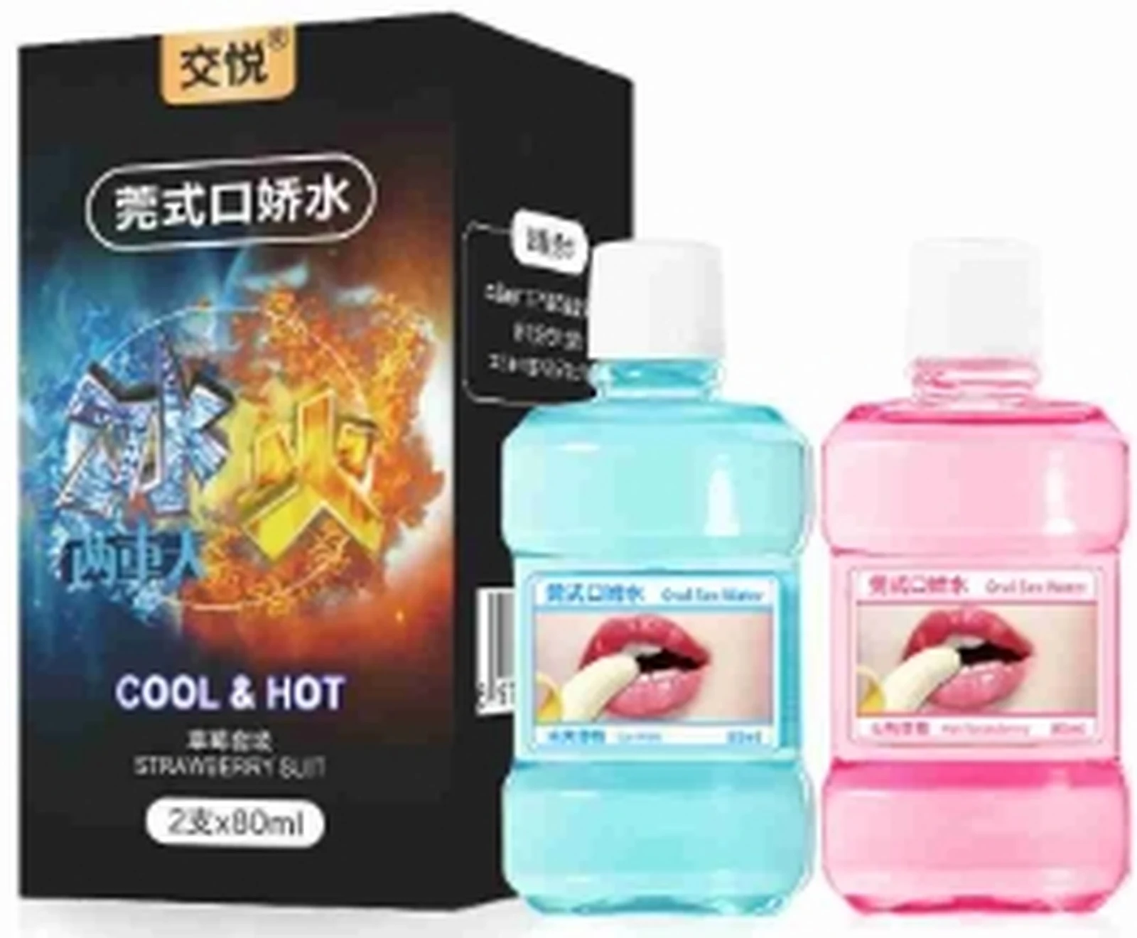 Jiaoyue Jiaojiao Water Strawberry Mint Set 80ml*2 bottles