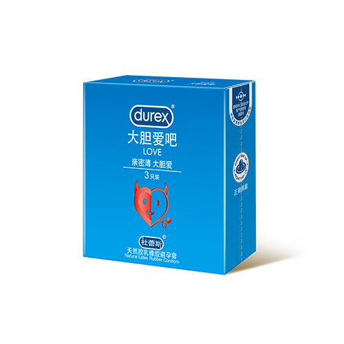 Durex Bold Love 3-count official packaging reference. Confirm the supplied packaging version.
