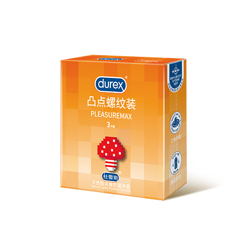 Durex Pleasuremax 3-count official packaging reference. Confirm the supplied packaging version.