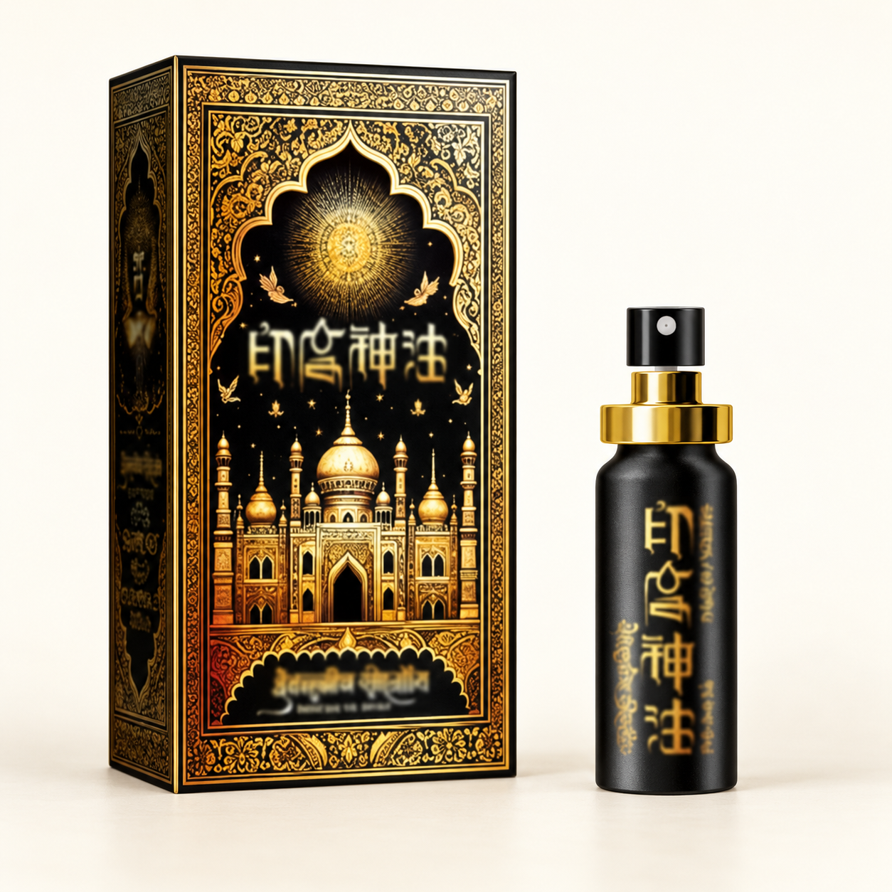 Gushengtang Yin Ancient Divine Oil Vitality Booster 10ml — AI product appearance mockup based on the catalog photograph. Appearance and packaging details may be reconstructed; use the original photos and confirmed supplier specifications before ordering. This is a concept illustration, not an actual product photograph.